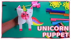 Unicorn Puppet | Easy DIY Puppet Ideas | Home schooling ideas | Chip Chop unicorn