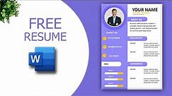 Resume templates word free download