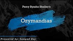 Ozymandias by PB Shelly Line by Line Explanation in English.