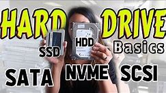 Hard Drive Basics | Types of Harddrive, Interfaces (HDD, SSD, SATA, SCSI, NVME)
