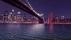 New York City Skyline at Sunset Screensaver (NO SOUND)