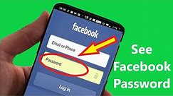How to See Your Facebook Password!!