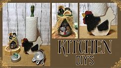 Cute Kitchen Wood and Glass Decor / DIY Paper Towel Holder