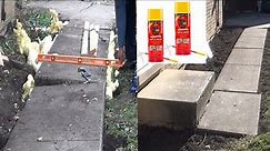 Raising and Leveling Concrete Slabs with Gaps and Cracks Foam