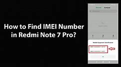 How to Find IMEI Number in Redmi Note 7 Pro?
