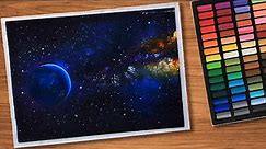 Soft Pastel Drawing Galaxy: A Step-by-Step Tutorial