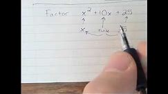 Factor x^2+10x+25
