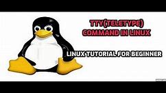 tty ( teletype ) command in linux