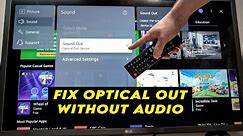 LG Smart TV: How to Fix Optical Out Without Audio - Sound
