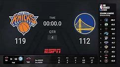 New York Knicks @ Golden State Warriors | NBA On ESPN Regular Season Live Scoreboard