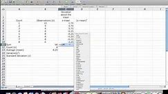 How to calculate Standard Deviation, Mean, Variance Statistics, Excel
