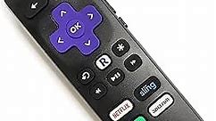 Amaz247 ROKU Remote Works with All Roku TVs + Works with All Player (Box Shape of Roku) and a Regular TV. Pairing Instruction Included. Does NOT Work with ROKU Stick!!