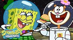 SpongeBob Flies to the Moon! 🌕 w/ Sandy | "Goons on the Moon" Full Scene | SpongeBob