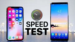 iPhone X vs Samsung Galaxy Note 8 SPEED Test!