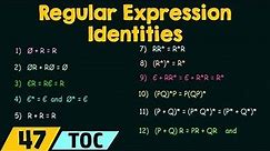 Identities of Regular Expression