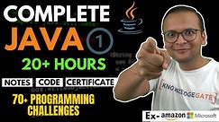 🚀🔥 JAVA Complete Course Part-1 (2024) | 100+ Programming Challenges