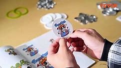 VEVOR Button Maker Machine, Multiple Sizes 1+2.25 Inch Badge Punch Press Kit, Children DIY Gifts Pin