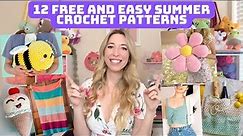 12 Free and Easy Summer Crochet Patterns for Beginners