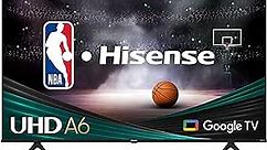 Hisense 43-Inch Class A6 Series 4K UHD Smart Google TV with Alexa Compatibility, Dolby Vision HDR, DTS Virtual X, Sports & Game Modes, Voice Remote, Chromecast Built-in (43A6H) , Black