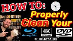 How To Properly Clean Your Blu Ray, 4K UltraHD & DVD Discs to Prevent Disc Playback Errors & Issues