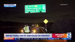 Motorist fatally struck fixing car on 91 Freeway in Orange County