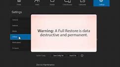 WD My Cloud, Restoring the System's Factory Settings - Full Restore