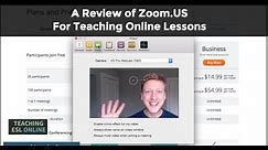 A Review of Zoom.us for Teaching Online Lessons