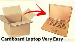 How To Make Laptop From Cardboard / Laptop Made With Cardboard / Cardboard Craft / Cardboard Laptop