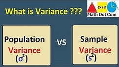 Understanding Variance: Population Variance vs Sample Variance | Complete Guide | Math Dot Com