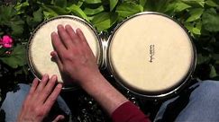 How to play a funky drumset groove on bongos--a lesson for beginners