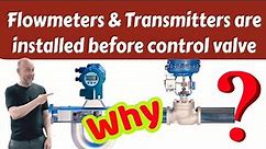 flow measurement by flow meter & flow transmitter with flow control valve instrumentation