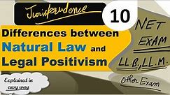 Differences between Natural Law and Legal Positivism in Jurisprudence