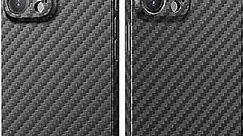 memumi 𝟮𝟬𝟮𝟮 𝐍𝐄𝐖 Real Carbon Fiber Case for iPhone 13 Pro Max, Sturdy Durable Carbon 0.5 mm Thin Cover for iPhone 13 Pro Max Aramid Fiber Skin Case with Military-Grade Drop Protection Black