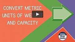 Spr8.6.8 - Convert metric units of weight and capacity