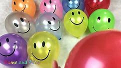 Smiley Face Balloon Popping Show Learn Colours Children's Educational Video