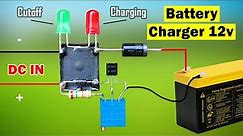 Simple 12 volt Battery charger automatic cut off, 12v Battery charger Homemade