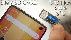 How to insert SIM + SD Card to Galaxy S10 / S10e / S10 Plus