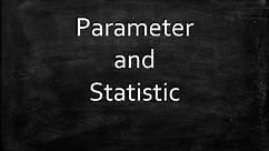 Parameter and Statistic