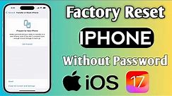 How To Factory Reset iphone without Password 2023 || Reset Apple ID