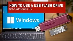 Using a USB Drive on a Windows PC