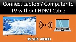 How to Connect Laptop / Computer to TV without HDMI Cable