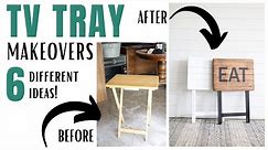 TV Tray Makeovers ~ Table Makeovers ~ Painted Furniture ~ DIY Planked Tables