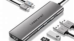 Lemorele 8-in-1 USB C Hub Multiport Adapter, USB-C Hub with 4K HDMI Output, 100W Power Delivery, USB 3.0 5Gdps Port, SD/TF Card Reader Adpater, Compatible for MacBook Pro, XPS, Chromebook and More