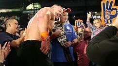 John Cena celebrates his historic 16th World Title win with a Make-A-Wish member