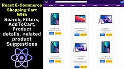 React Shopping Cart Ecommerce Website || Build & Deploy A React Project In HINDI