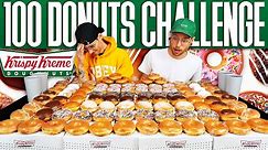 THE 100 KRISPY KREME DONUTS CHALLENGE! | 26,000 Calories | Twins vs. Food