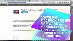 How to Solve Macbook Pro Efi Firmware Update 2.7 Error (203)