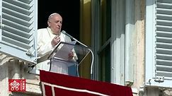 Pope Francis prays the Angelus