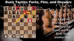 Basic Chess Tactics: Forks, Pins and Skewers