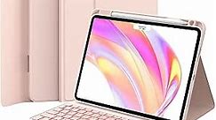 GreenLaw iPad Pro 11 inch Case with Keyboard, Stain Resistant Cover, 7-Color Backlit, Smart Touchpad, 2 Device Connection, for iPad Pro 11 (4th/3rd/2nd/1st Gen), Pink Blush